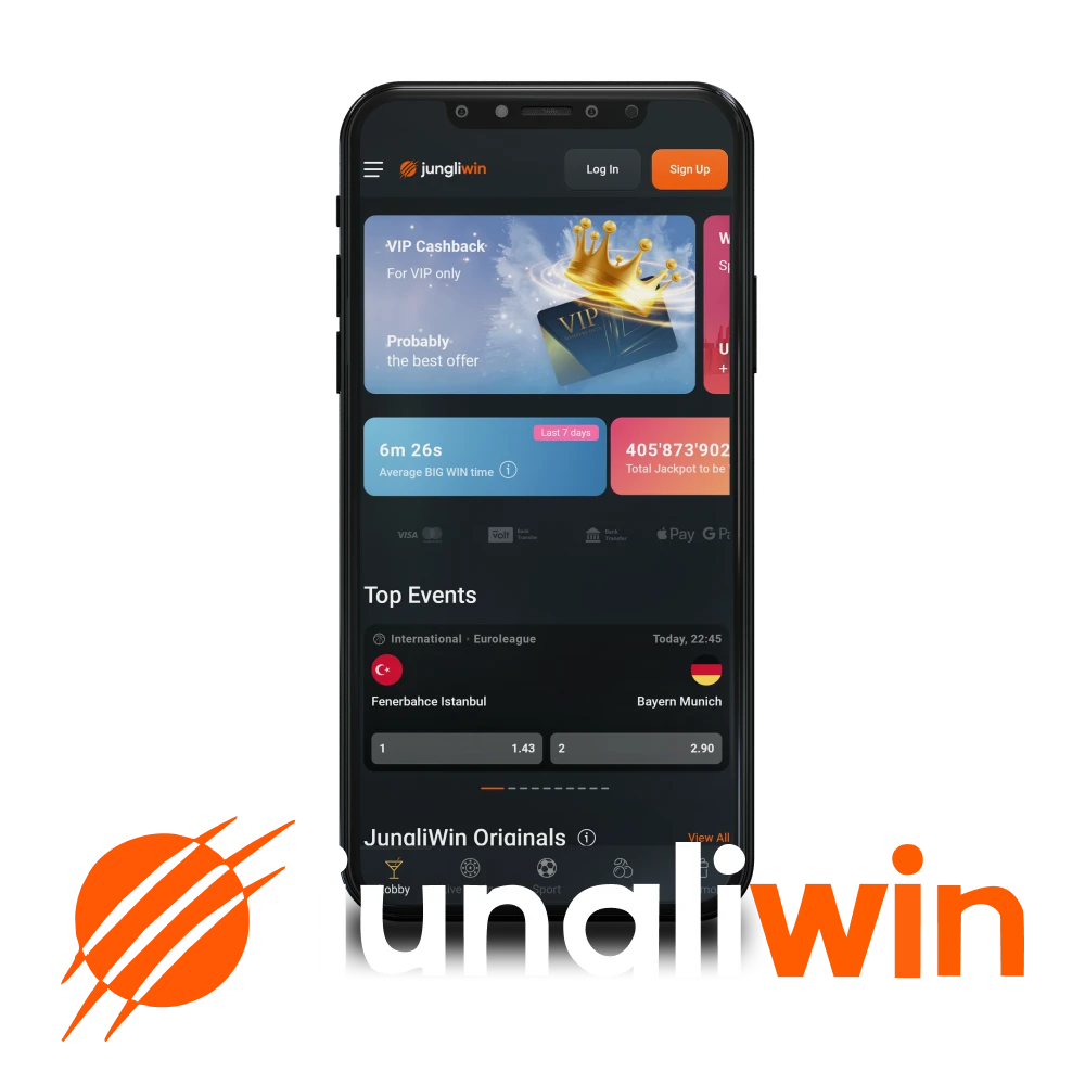 For bets and games, choose the Jungliwin app.