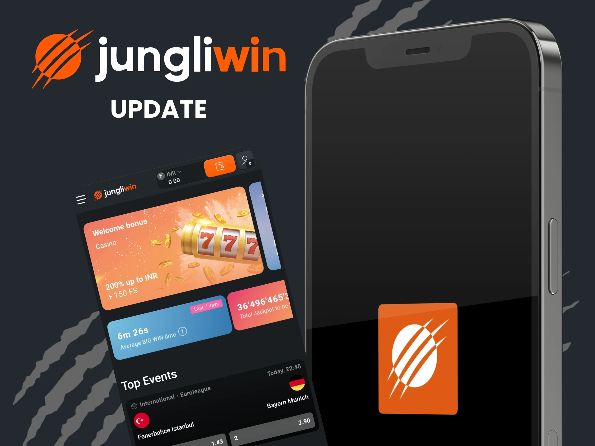 Don't forget to update the Jungliwin app.