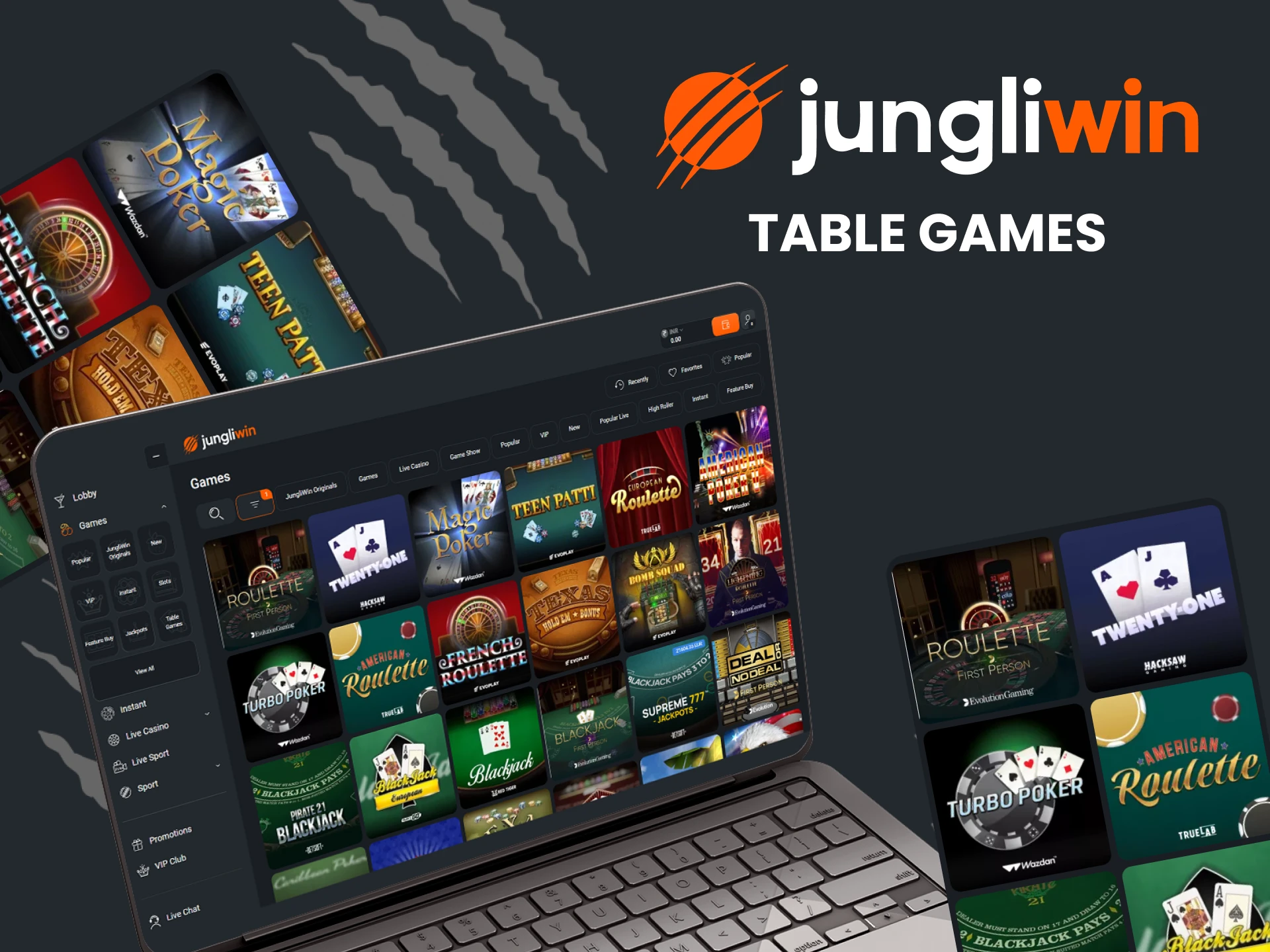 Go to the board games section on Jungliwin.