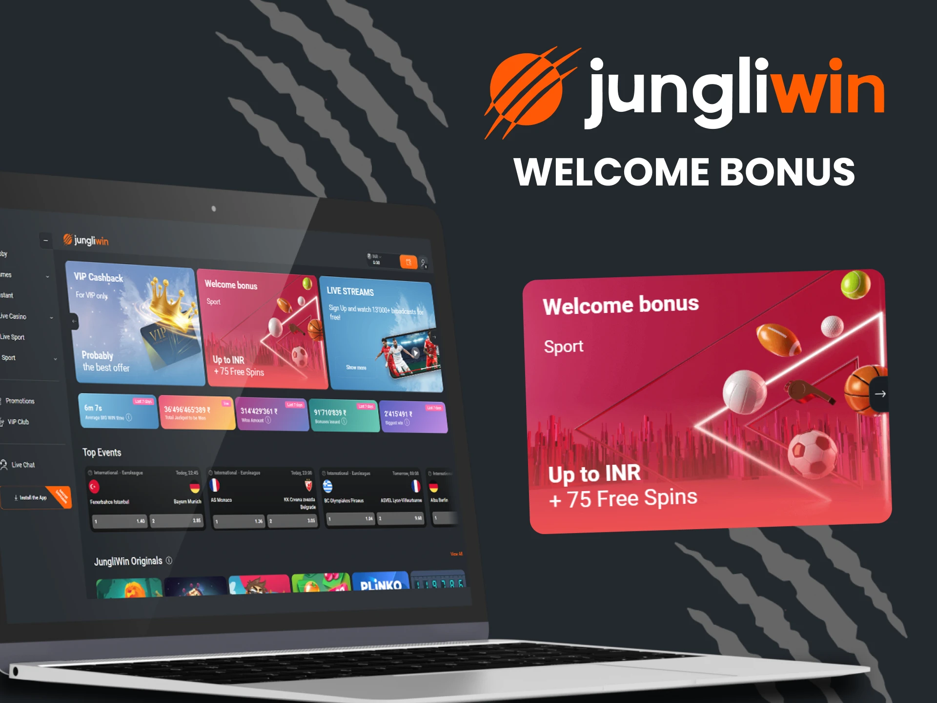 Get a cricket betting bonus from Jungliwin.