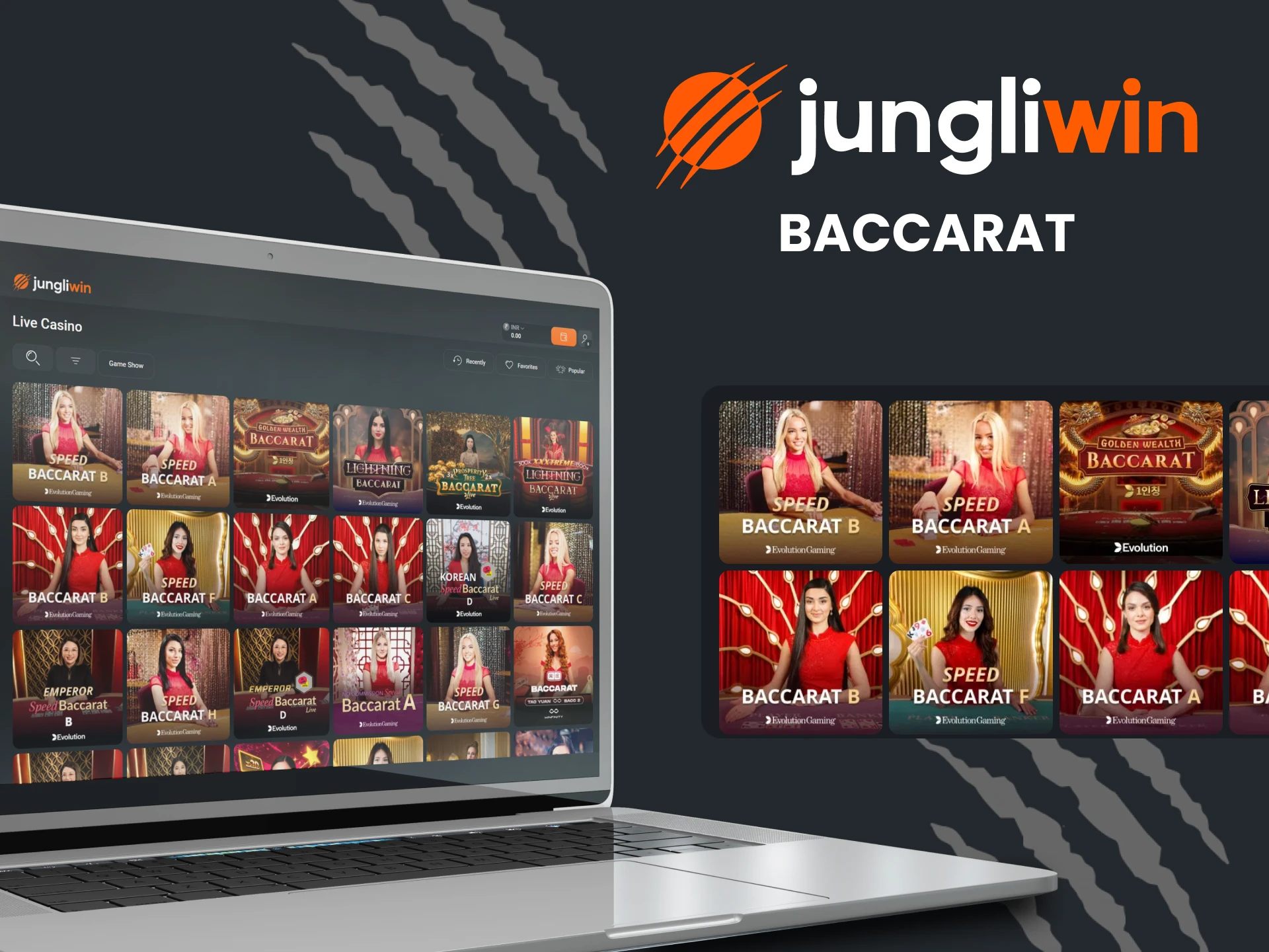 You can play Bakarat on the Jungliwin website.