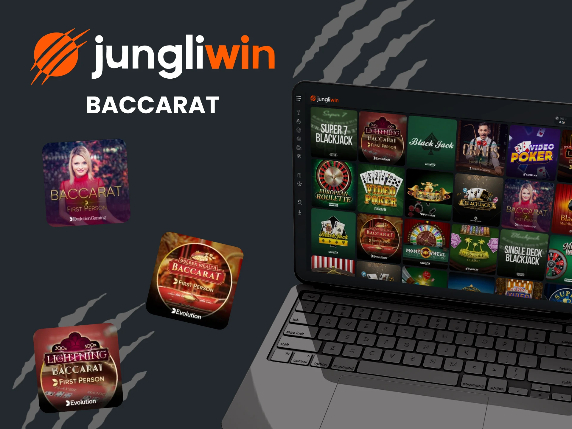 You can play baccarat on the Jungliwin website.