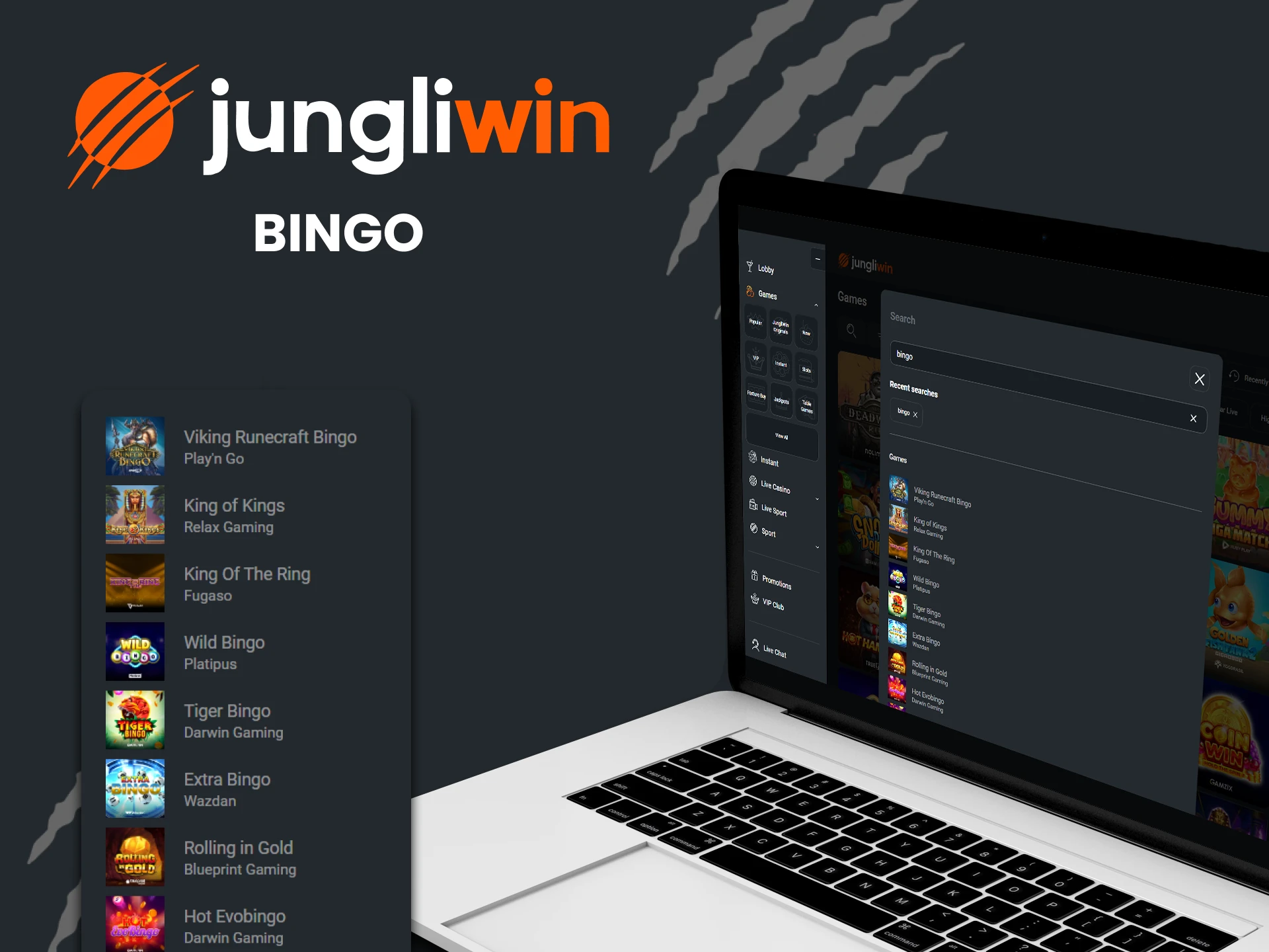 Bingo will be a good choice for gaming on Jungliwin.