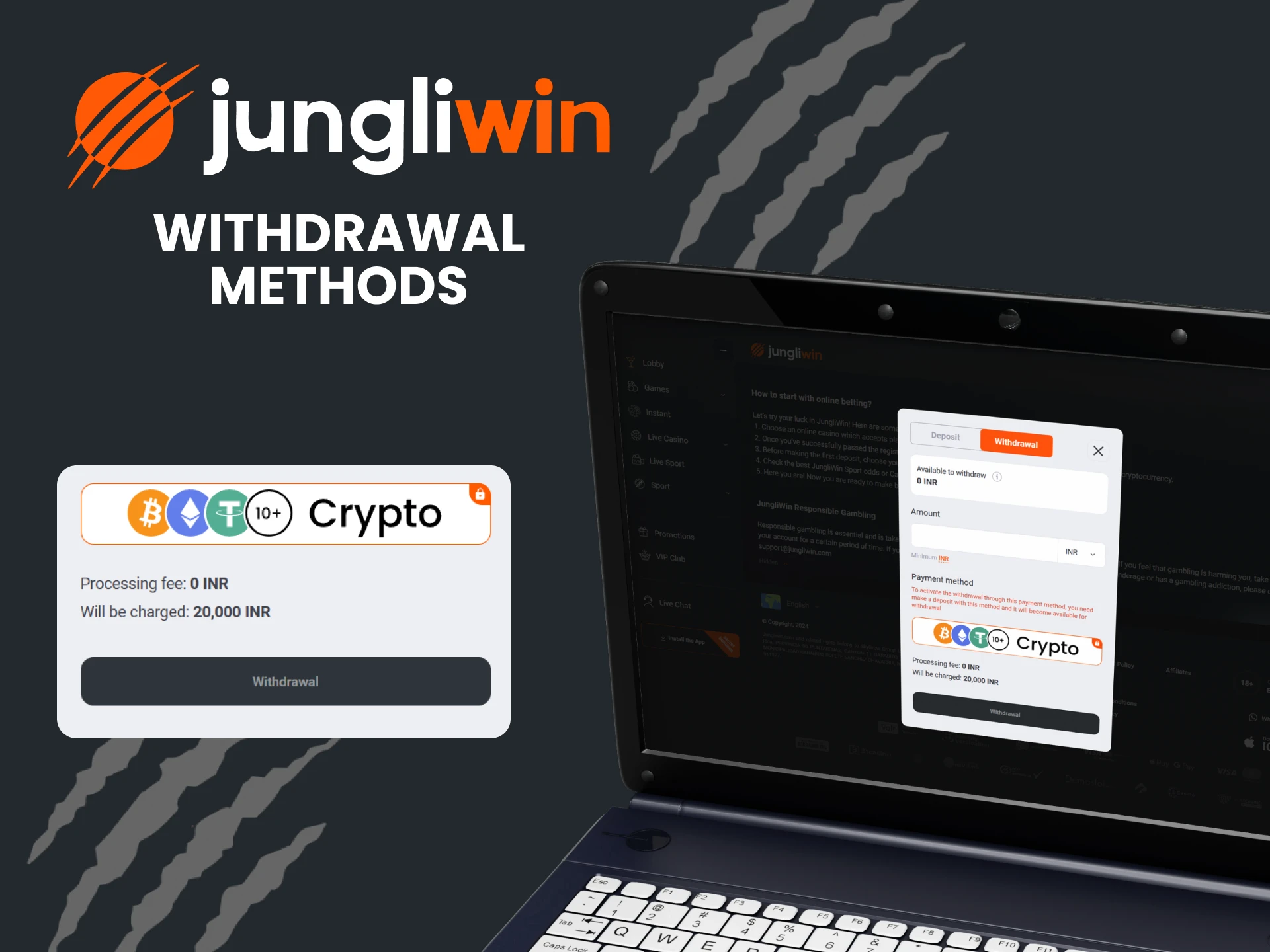 We will cover the transaction methods on Jungliwin.