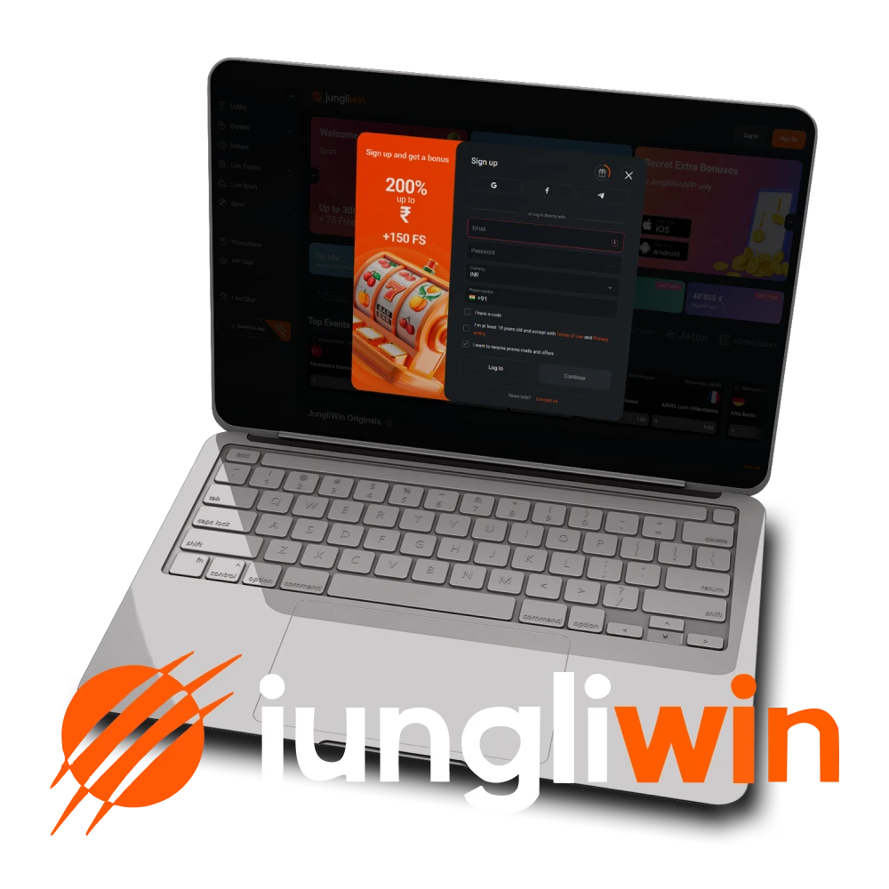 We will tell you about registering on Jungliwin.